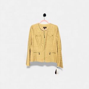 Dana Buchman Gold Zippered Blazer